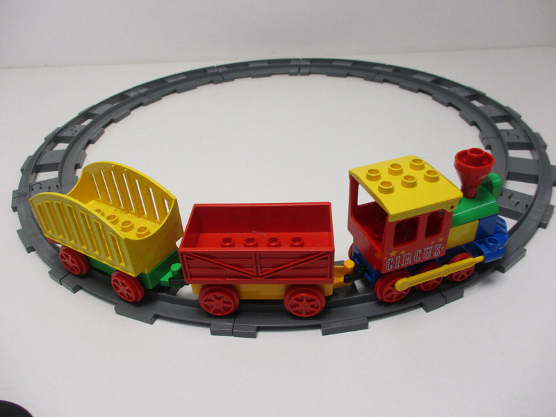 (R1/P1) Lego Duplo Schiebe - Eisenbahn Starterset  Gleiskreis + Zirkus Zug