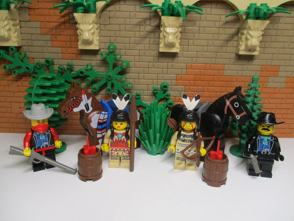 ( O7 / 31 ) Lego Western Indianer Cowboy Bandit Minifiguren Pferd 5923 6746 6763