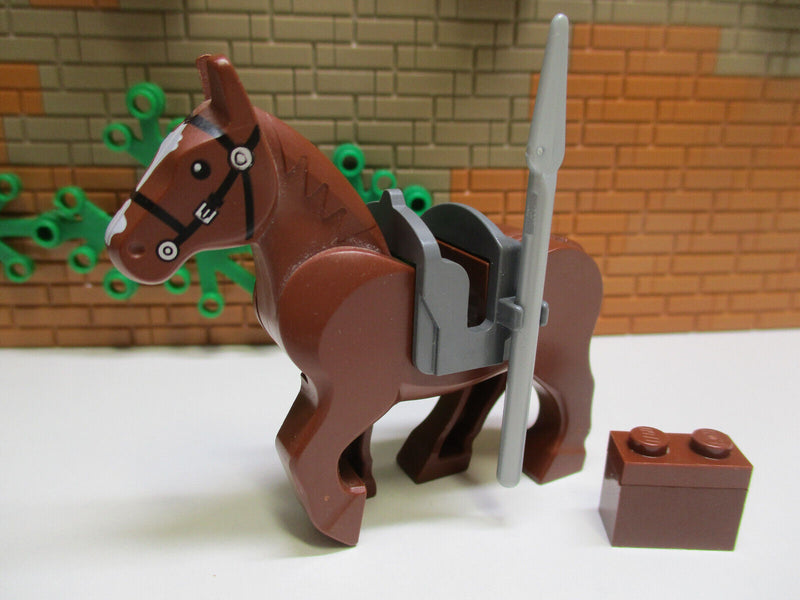 (G11) Lego Pferd Braun Bewegliche Beine Herr der Ringe Hobbit 10305 10352c01pb01