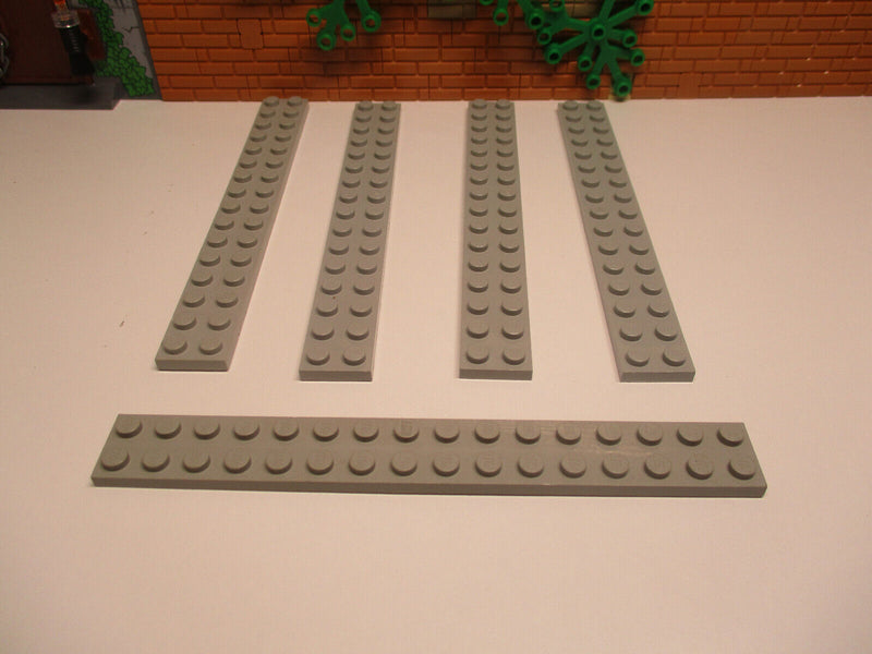 (i16/1) 5x Lego 4282 Platten Baustein 2 x 16 Basic alt hellgrau Star Wars Ritter