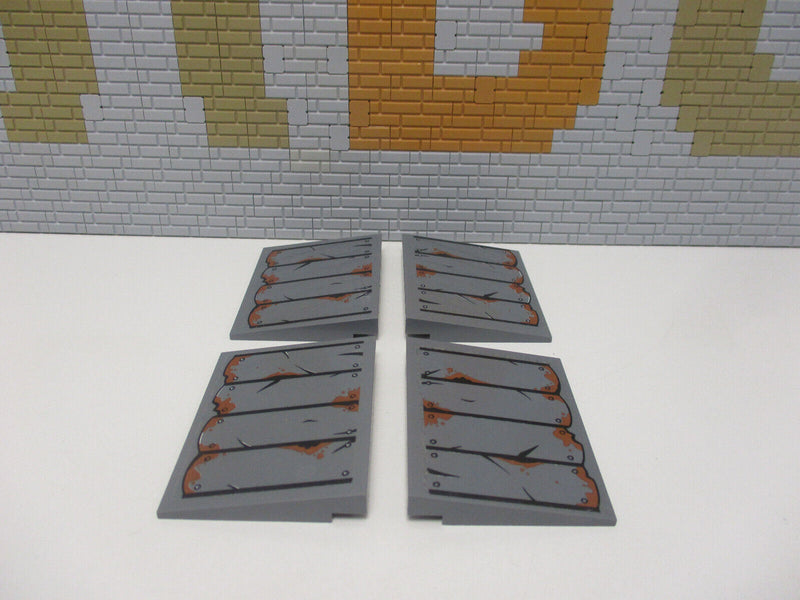 (C9/7) 4x Lego 4515 Rampe Dachstein 6x8 10° mit Sticker Aufkleber City Eisenbahn