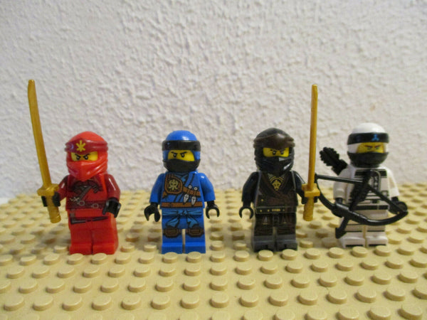 (D2-2/15) Lego Ninjago 4 Figuren Kai Zane Jay Cole Sammlung