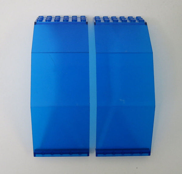 ( N6  / 10 ) Lego Scheibe Panel Space 2x 2408 Trans-Dunkelblau 6195 6990 6991