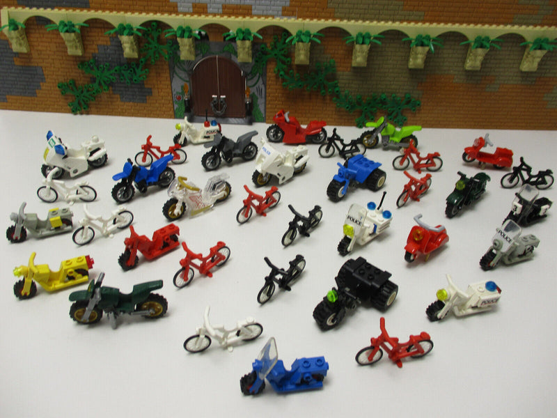 ( D9 / 12. ) 7x LEGO Motorrad / Fahrrad gemischt City