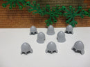 (A8/9) Lego 8 x Ritter Helm mit Nackenschutz grau NEU 6073 6086 6085 6090 6080