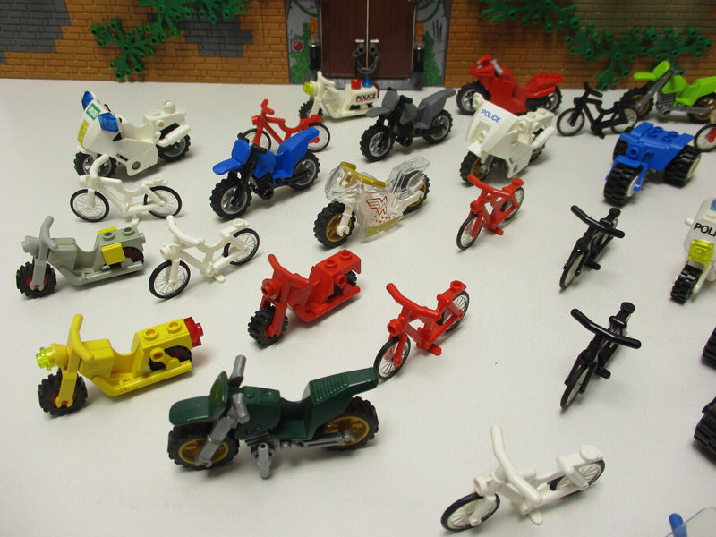 ( D9 / 12. ) 7x LEGO Motorrad / Fahrrad gemischt City
