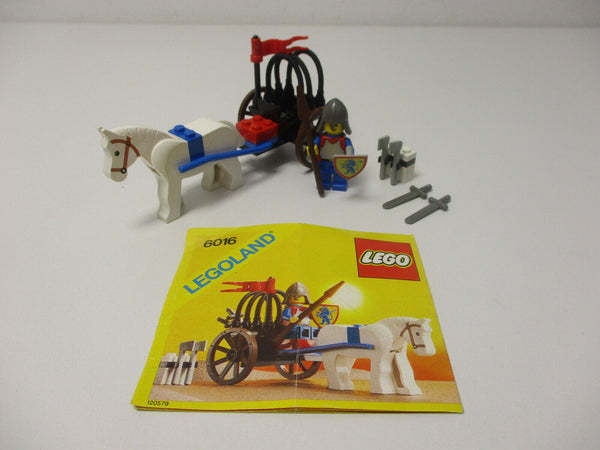 (H/1) LEGO Legoland 6016 Knights Arsenal Kutsche Ritterburg mit BA 100% KOMPLETT