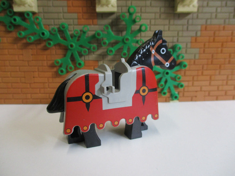 (B11 / 6-3) Lego 1x Pferdedecke mit Pferd Satteldecke Ritterburg  6047 6097 6099
