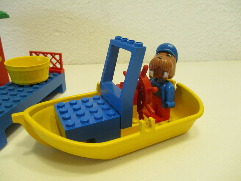 ( G1/1) Lego Fabuland Set FischerhÃ¼te mit Boot Motorboot 2 Figuren wie 3633 3660