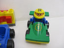 ( RB8/3 ) LEGO Duplo Race Action 4 Autos  2 Abschuss Rampen 3085