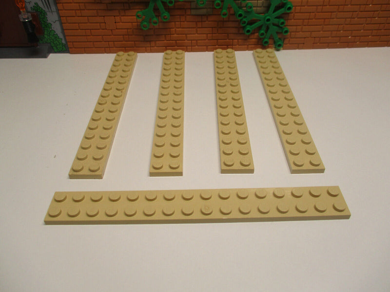 (i16/2) 5x Lego 4282 Platten Baustein 2 x 16 Basic beige / tan Star Wars Ritter