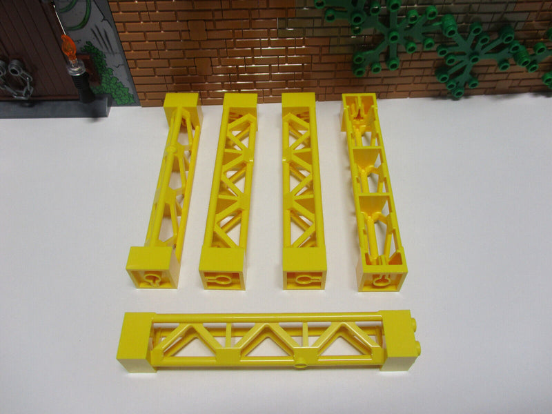 (A11 / 17) Lego 5 x Gittermast NEU 95347 Pfeiler Stütze 2x2x10 gelb