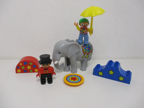 ( RB2 / 5 )  LEGO Duplo Zirkus Elefant mit  Clown und Direktor