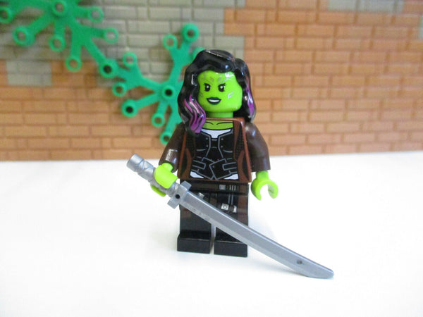 ( B4 / 9 - 5 ) Lego Gamora Minifigur sh506 Marvel Super Heroes 76107