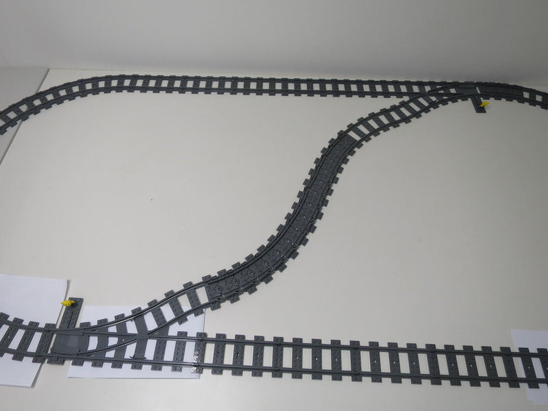 ( R3/ 2) Lego City RC Eisenbahn Schienen Oval Weichen   7939 60051 60052