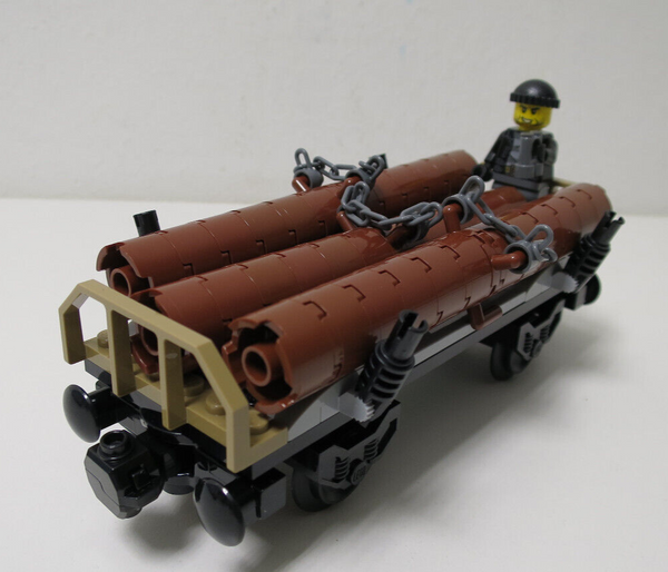 ( P5 ) LEGO Zug Stadt Eisenbahn Figur Baumstamm Holz Holzwagen 60198 mit BA NEU