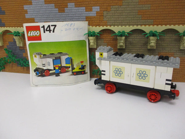 (B3/17) Lego Eisenbahn 147 Waggon / Wagen mit BA ohne Zubehör  4,5V 12V Clasic