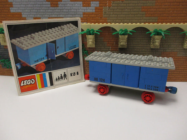 (B3/15) Lego Eisenbahn 124 Waggon / Wagen mit BA  4,5V 12V Clasic