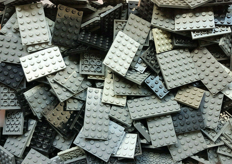 ( D 18 ) LEGO 30 Platten Bauplatten Grau und Schwarz  STAR WARS Ritter