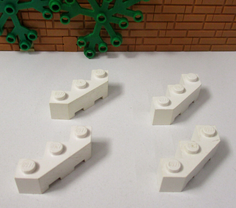 ( B7/21 ) LEGO 2462 4x Diagonalstein Eckstein Mauer weiß 6259 6276 6277