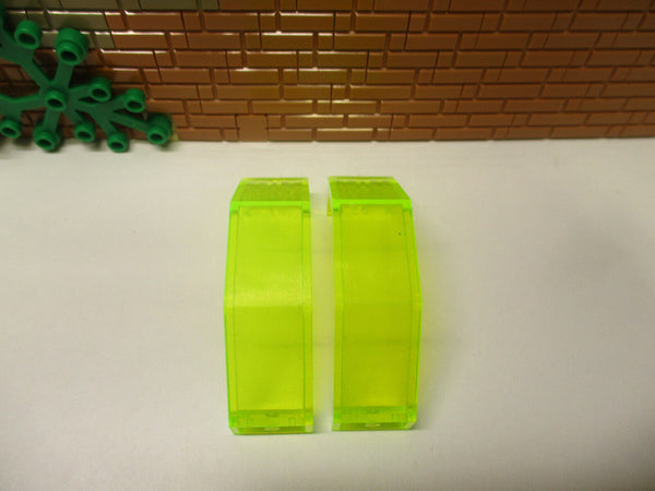 ( D14 / 4 ) Lego Classic 2x Glas Panel Trans Gelb Scheibe 3x2x6 2466