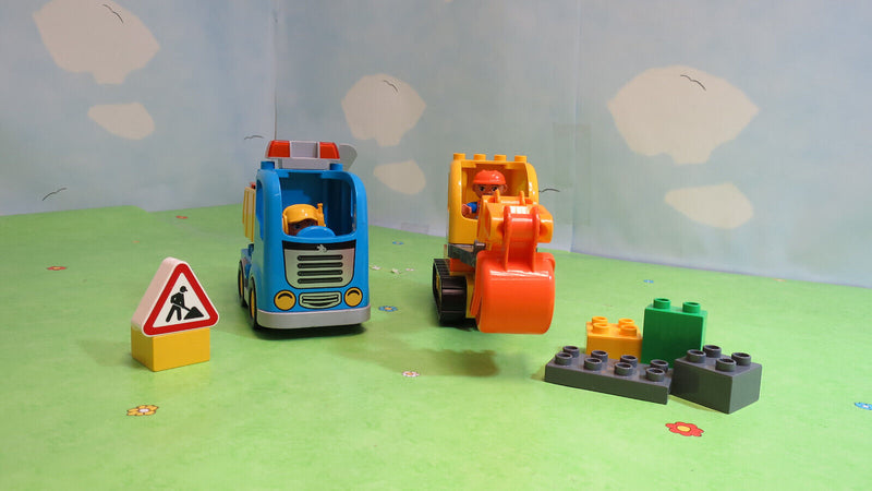 ( R1/ B29/6) LEGO Duplo 10812 Bagger & Lastwagen Baustelle  Vollständig