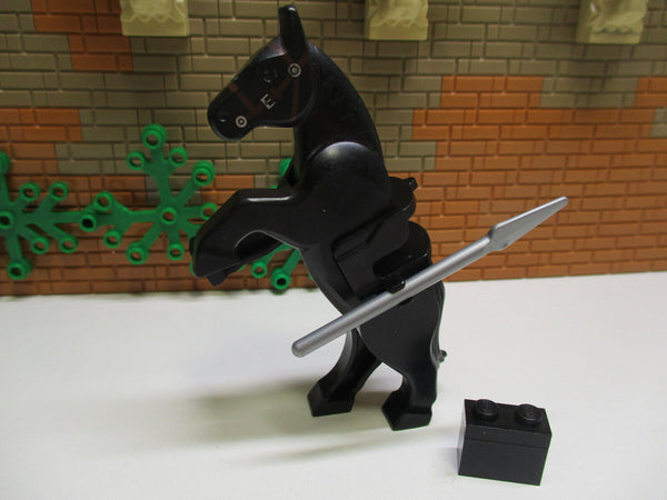 (G11) Lego Pferd Schwarz Bewegliche Beine Herr der Ringe 79108 10352c01pb03