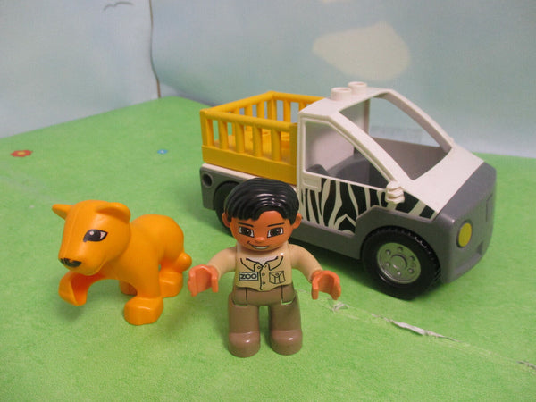 ( P12 / 3 ) Lego Duplo Zoo / Safari Auto  Löwen Baby und Figur