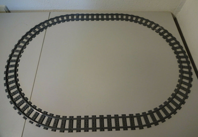 ( A1 ) Lego Oval 53400 16x gebogene 4x 53401 gerade RC Schienen Eisenbahn 10020