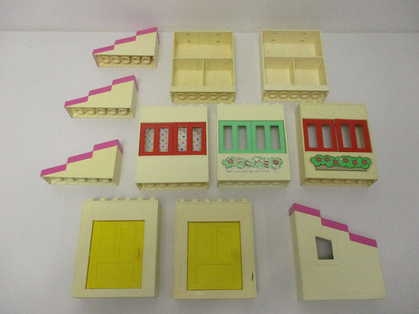 ( RB 26 / 3 ) Lego Duplo Dächer Wände Türen Fenster Puppenhaus Gebäude Haus