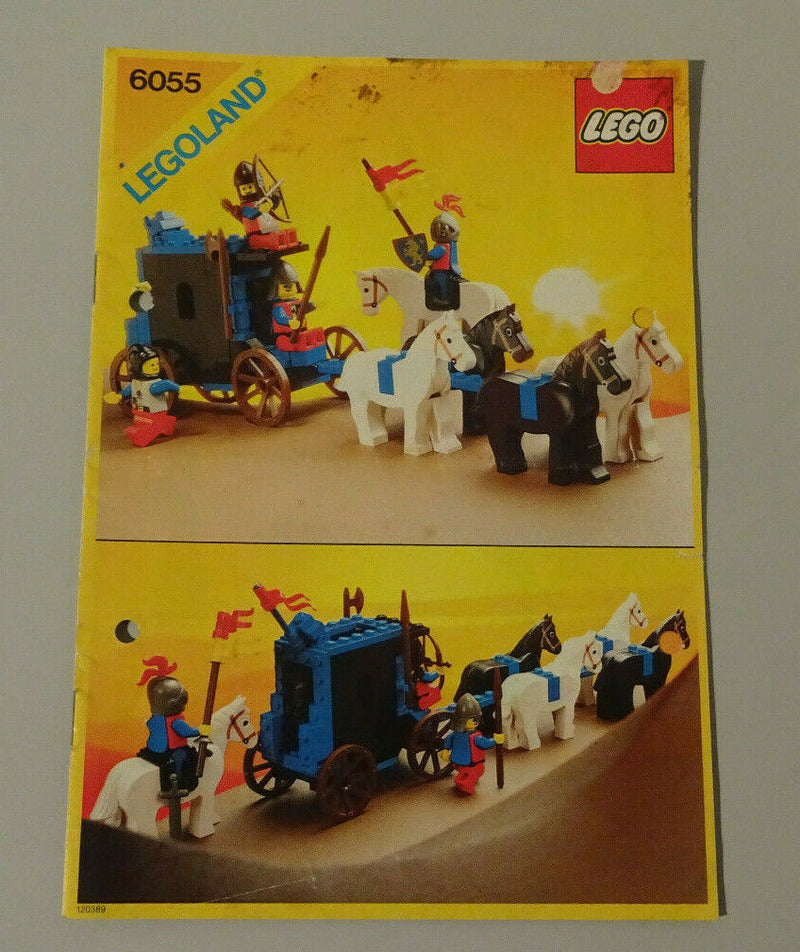 ( G6 ) Lego 6055 Gefangenenkonvoi Ritter Castle MIT BA 100 % KOMPLETT GEBRAUCHT