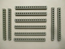 (C2 / 3) 10x Lego 3703 Technik /Technic Lochbalken Lochsteine hellgrau 1x16