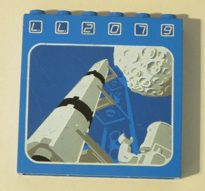 ( D10 / 3 - 2 ) Lego 1x 3754pb01 Motivstein Space LL2079 gebraucht Aus 6970