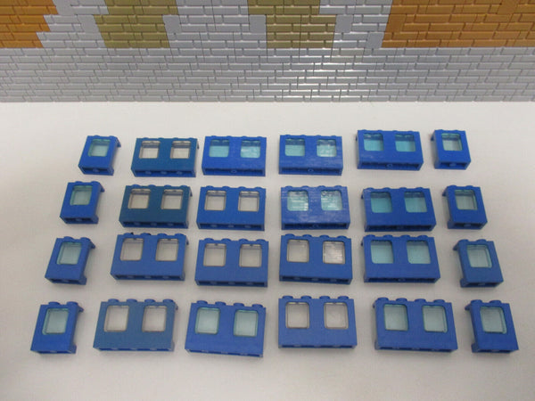 ( A14/3 ) Lego Fenster blau mit Scheibe Flugzeug Eisenbahn City Haus Gebäude