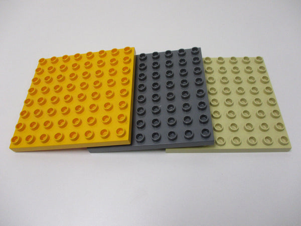 (R1/8) LEGO Duplo 3 Grundplatten 8 x 8 Noppen  Basic Platten