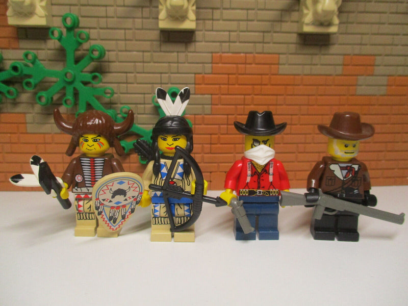 ( O7 / 30 ) Lego Western Indianer Cowboy Bandit Minifiguren Pferd 5923 6746 6763