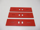 (C7/6. ) 3x Lego Eisenbahn Waggon Zug Grundplatte 6x24 rot 9V 12V RC TRAIN