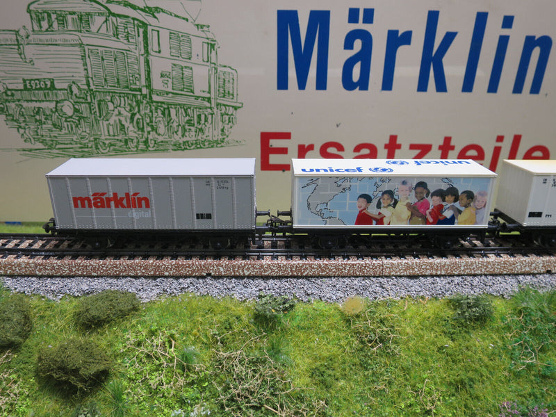 ( M8 / 9  ) Märklin  Containerwagen gedeckte Güterwagen DB H0 gebraucht