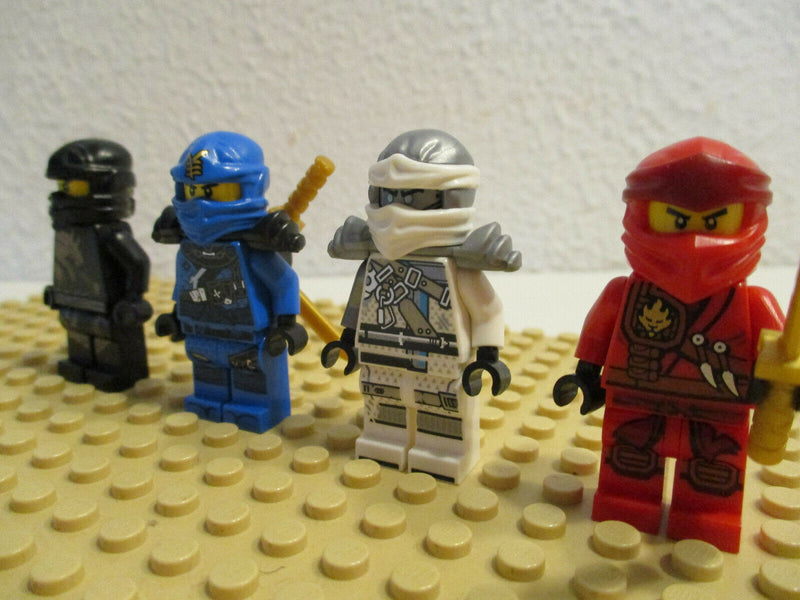 (D2/5) Lego Ninjago 4 Figuren Kai Jay Cole Zane Sammlung Konvolut