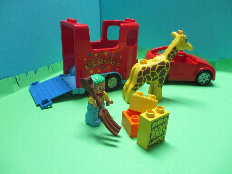 ( GB28 / 4 ) LEGO Duplo Zirkus Set Auto Giraffe Clown