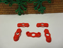 ( A5/4.) Lego 5 x Epaulette Schulterklappe ROT 2526 Piraten 6271 6276 6286
