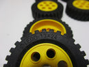 (G1/7) Lego 12 Räder Reifen mit Felgen 13 x 24 gelb Technic Modell Team