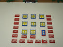 ( E10 ) LEGO Fenster blau gelbe Sprossen Window  20x Zaun & Türen 3853 3854 Haus