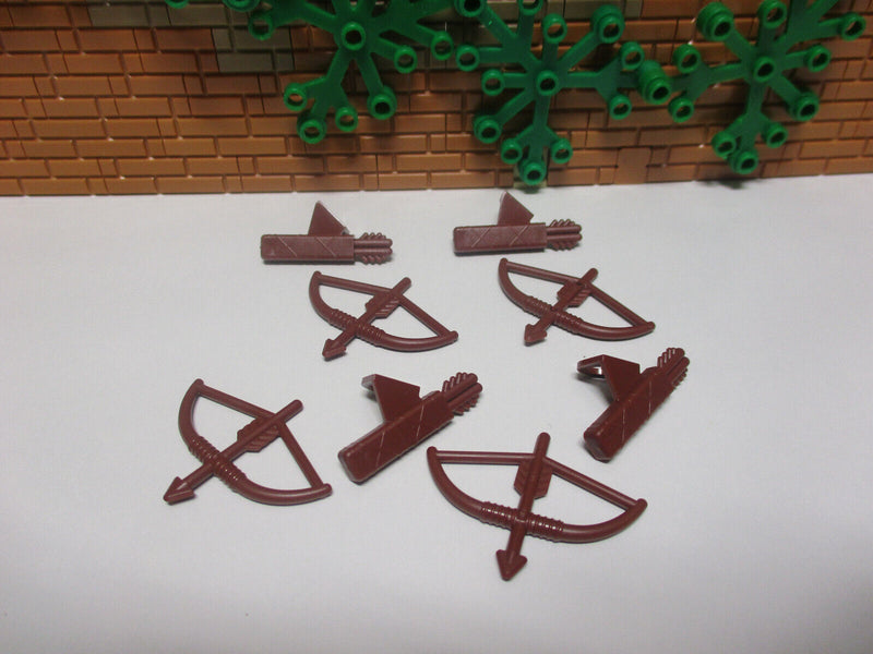 (A11/7) Lego 4x Pfeil und Bogen NEU für Ritter Indianer Robin Hood Figuren 6086