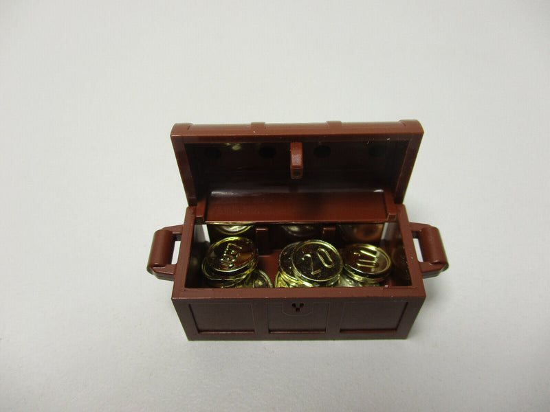 (A8/17) LEGO Schatztruhe mit 8 Münzen Ritter Piraten 6285 6286 6276 6086 6080
