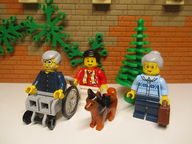 ( O7 / 34 ) Lego City Rollstuhl Wheelchair Opa Pfleger Hund Zubehör 65353 24314
