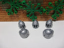 (D13/4) Lego 5 x Ritter Helm Silber NEU 6073 6086 6085 6090