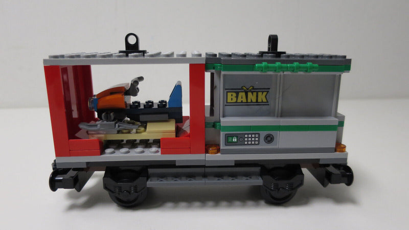 ( P5 ) LEGO Zug Stadt Eisenbahn Containerwagen Schneemobil 60198 mit BA NEU