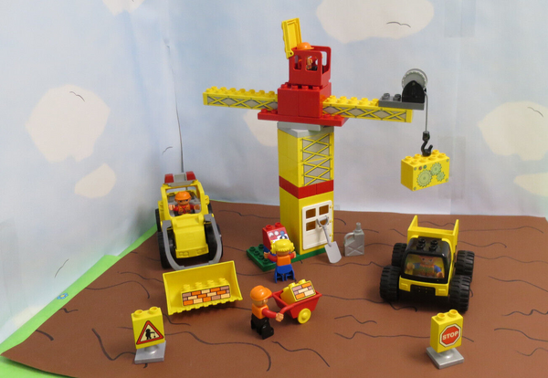 ( B31 /1) LEGO Duplo Baustellen SET Baustelle Bagger Kran Kipper Figuren Zubehör