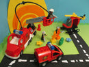 (RB10/1) LEGO Duplo Feuerwehr LÃ¶schfahrzeug  Hubschrauber Auto